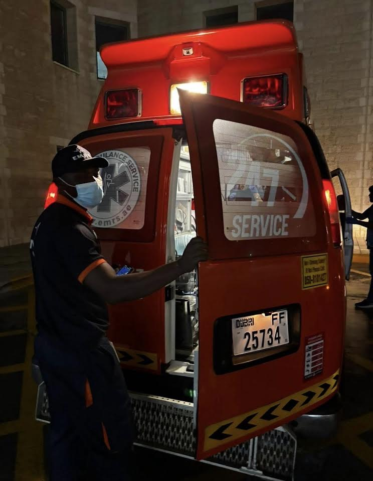 EMRS ambulance services team EMRS Professional Ambulance Team Dubai UAE